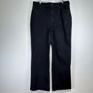 J.Crew Wide Leg Jeans High Rise Black Stretch Denim Full Length Size 31